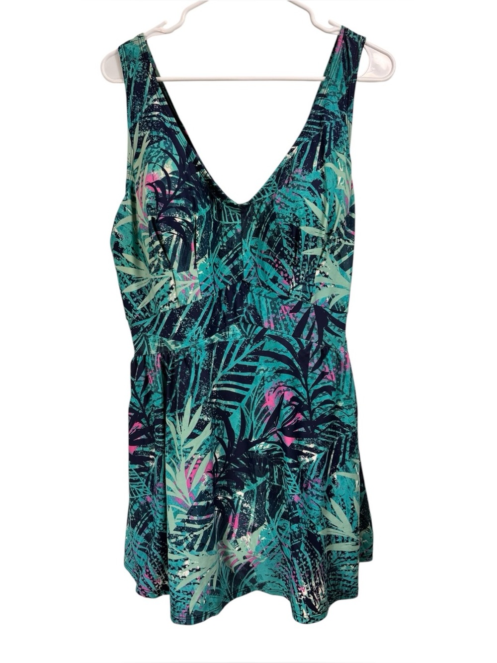 Swimsuits For All Women Swim Dress Size 20 Retro Tropical One Piece Modest